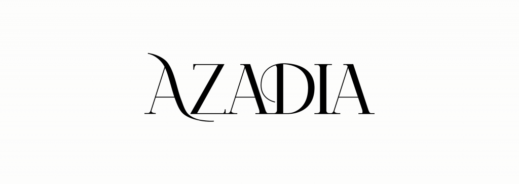 Vector version of the azadia naming, in a very stilyzed version with very fine lines